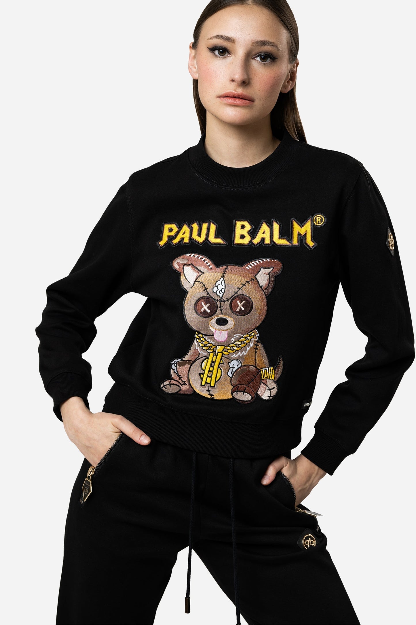 Embroidered Brown Teddy Sweatshirt - Limited to 300 - PAUL BALM WORLD