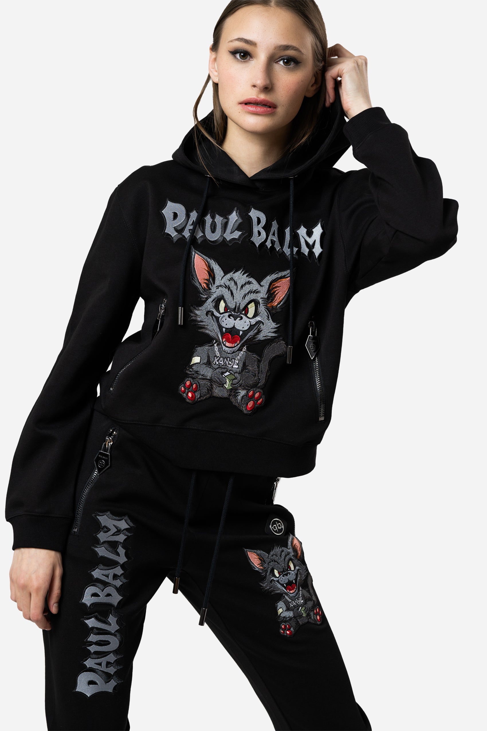 Embroidered Black Kanye Hoodie - Limited to 300 - PAUL BALM WORLD