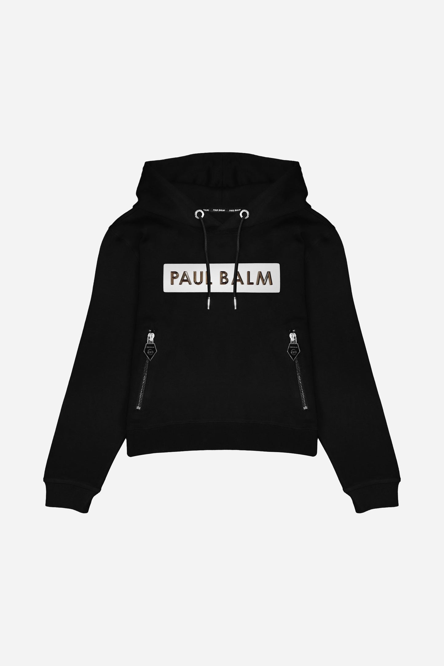 PAUL BALM Metal Patch gun metal/white Hoodie