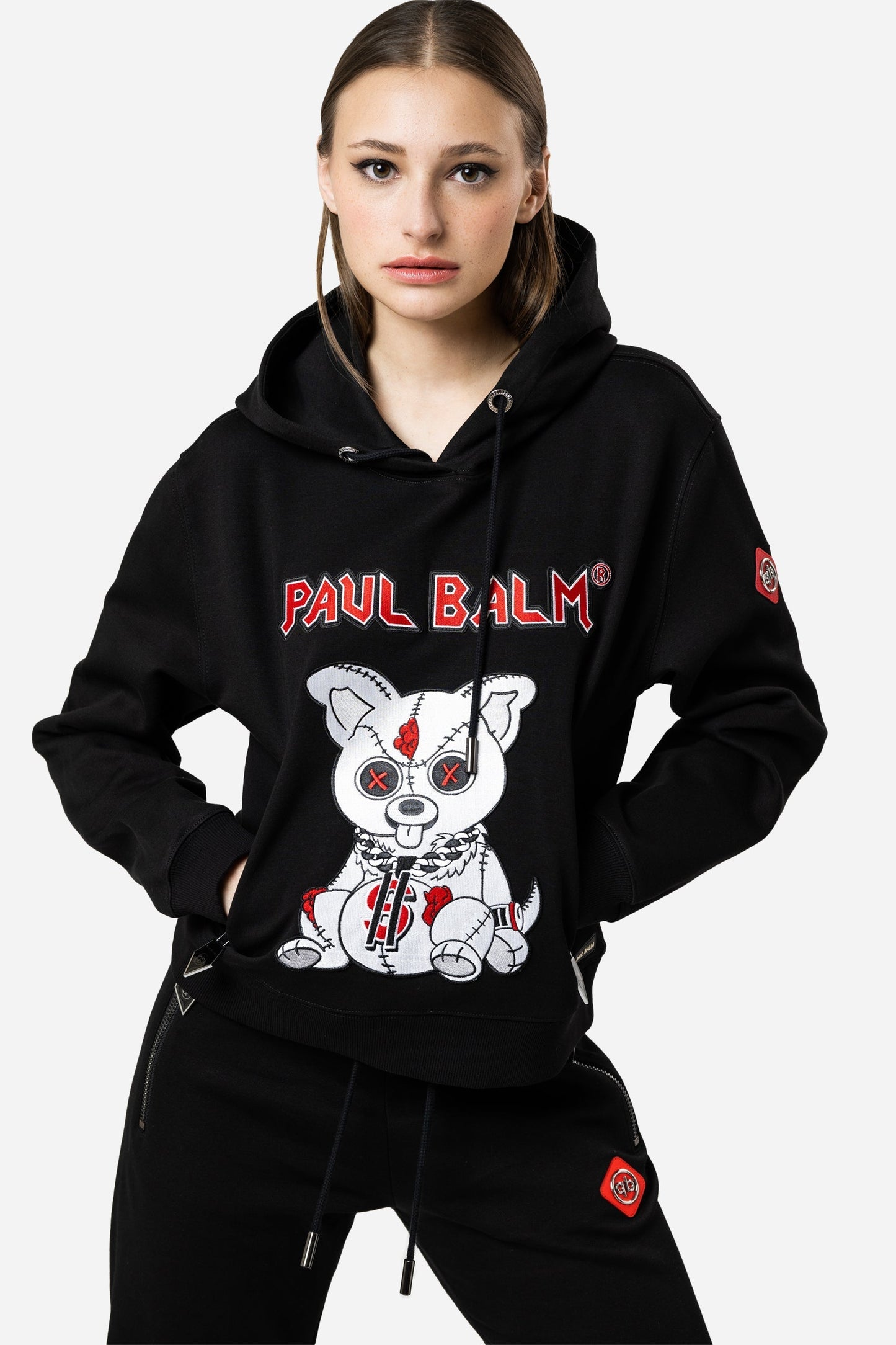 Embroidered White Teddy Hoodie - Limited to 300 - PAUL BALM WORLD