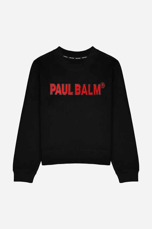 PAUL BALM Embroidery red Sweatshirt