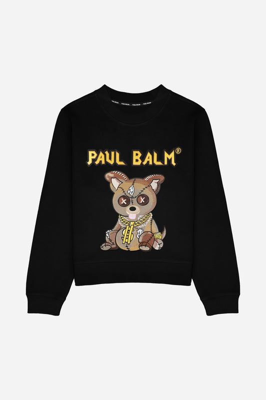 Embroidered Brown Teddy Sweatshirt - Limited to 300 - PAUL BALM WORLD