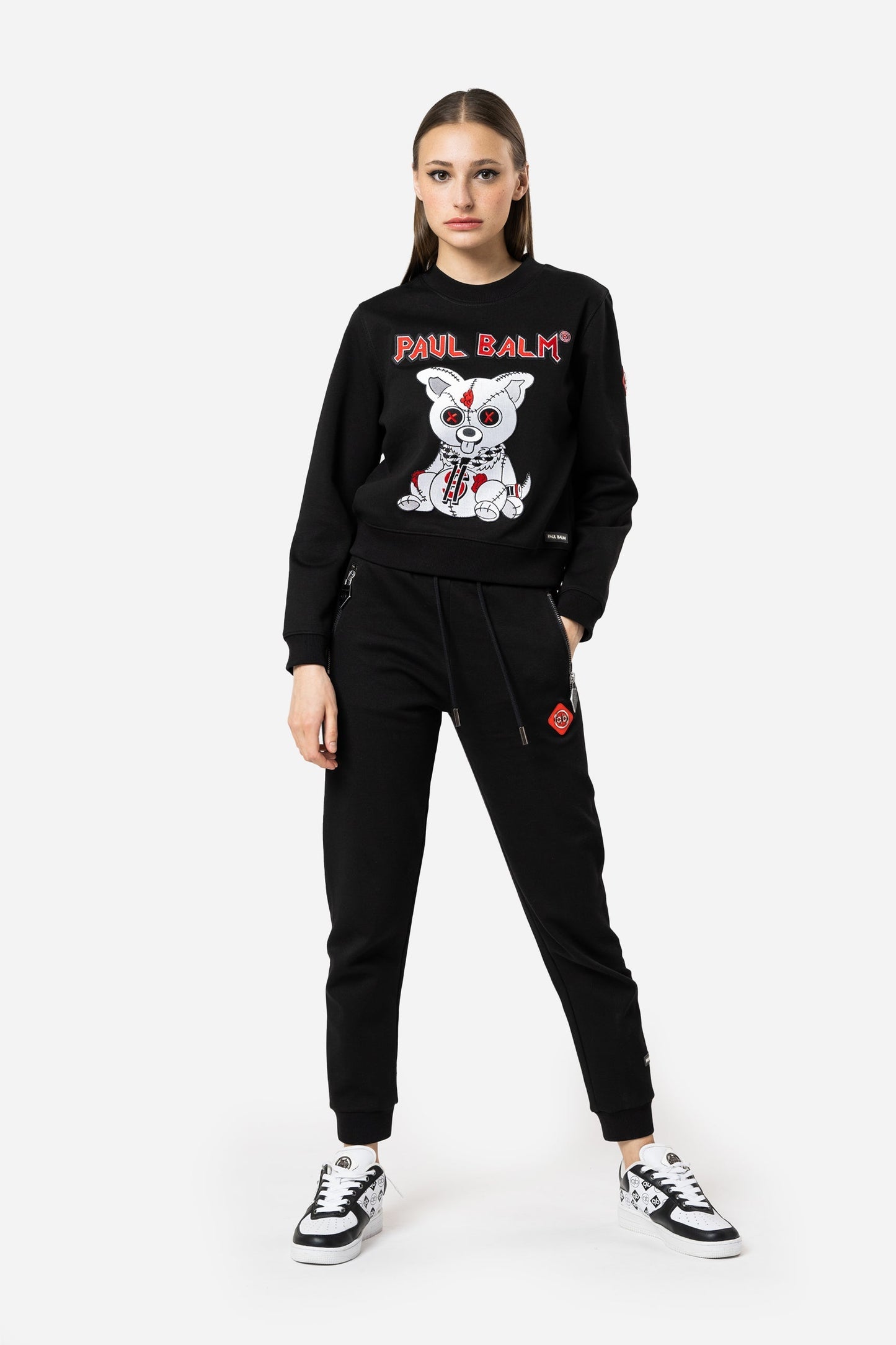 Embroidered White Teddy Sweatshirt - Limited to 300 - PAUL BALM WORLD