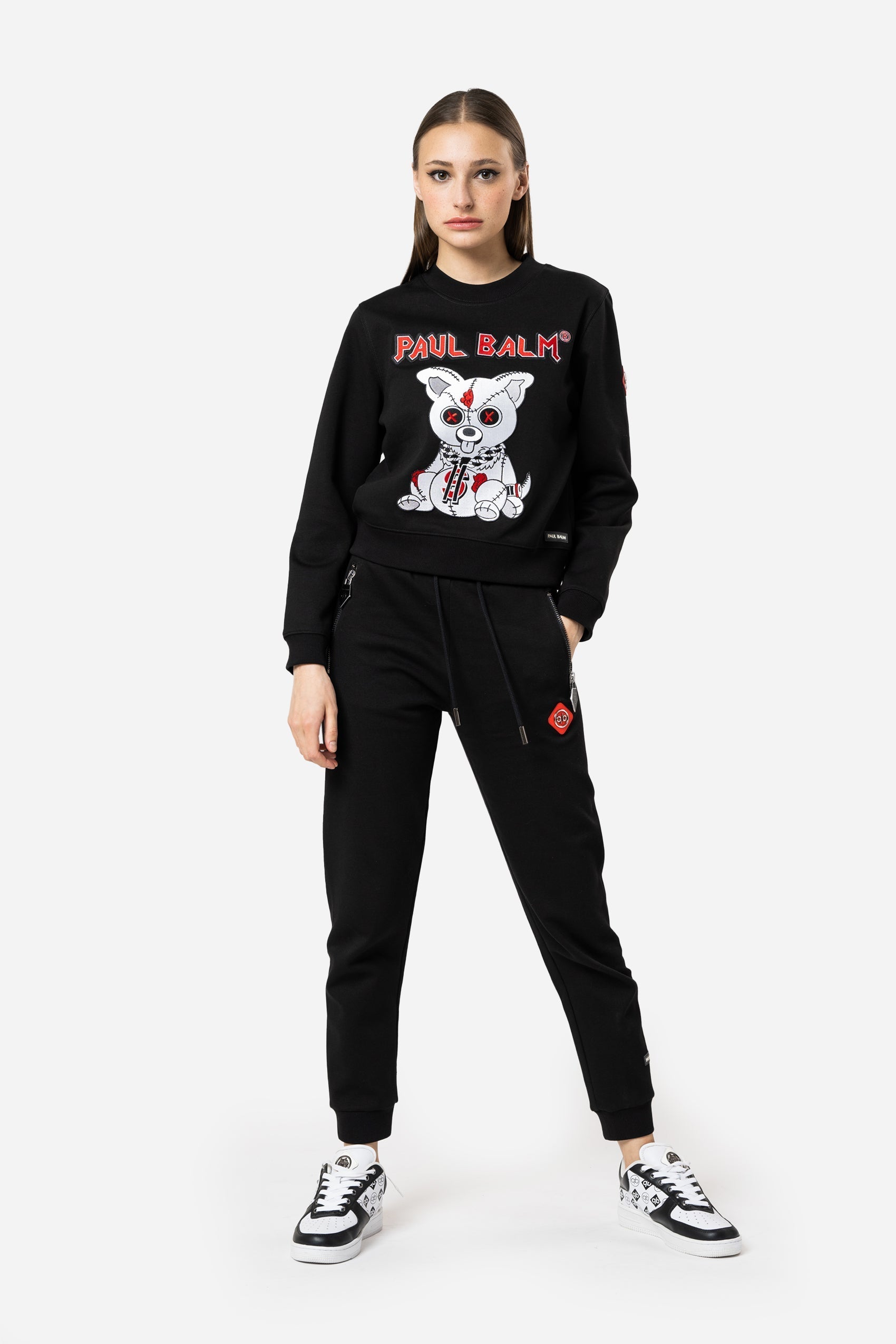 Embroidered White Teddy Sweatshirt - Limited to 300 - PAUL BALM WORLD